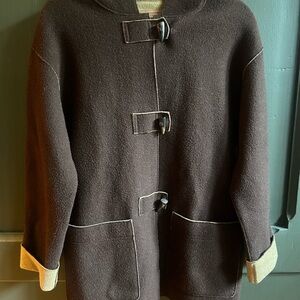 Ralph Lauren Dark Brown Toggle Pea Coat